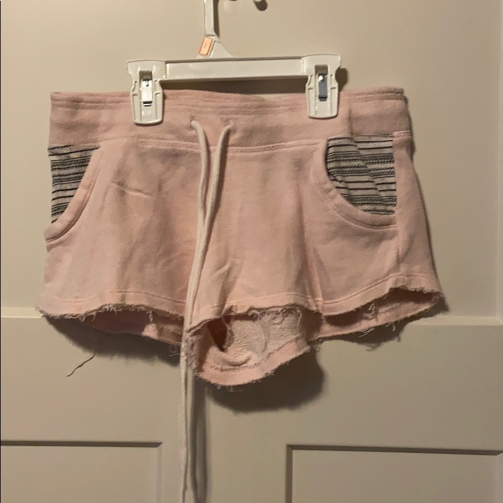 light pink flowy shorts
